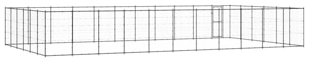 Κλουβί Σκύλου Εξωτερικού Χώρου 79,86 μ² από Ατσάλι - Μαύρο
