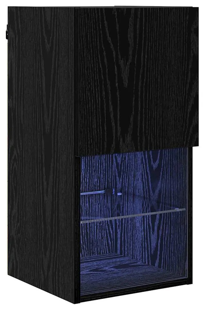 vidaXL Κρεμαστός θρανίο τηλεόρασης Μαύρη Οξυά 30,5 x 30 x 60 εκ.