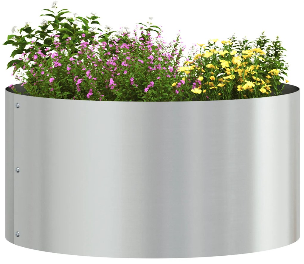 vidaXL Ζαρντινιέρες κήπου 5 pcs Ασημί 40 x 40 x 20 cm
