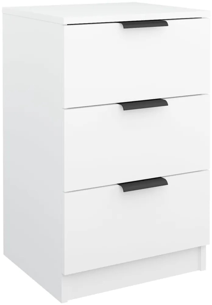 vidaXL Κομοδίνα 2 τεμ. Λευκά 40 x 36 x 65 εκ.