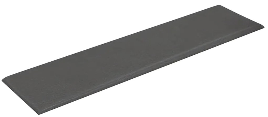 vidaXL Πάνελ Τοίχου 12 τεμ. Γκρι 60 x 15 εκ. 1,08 μ² Συνθετικό Δέρμα