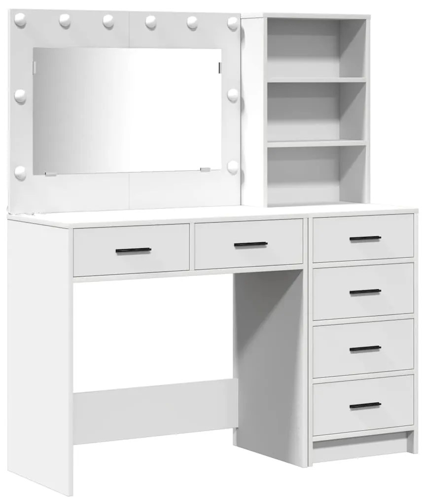 vidaXL Τραπέζι περιποίησης Λευκό 78.5 x 41 x 135 εκ Επεξεργασμένο ξύλο