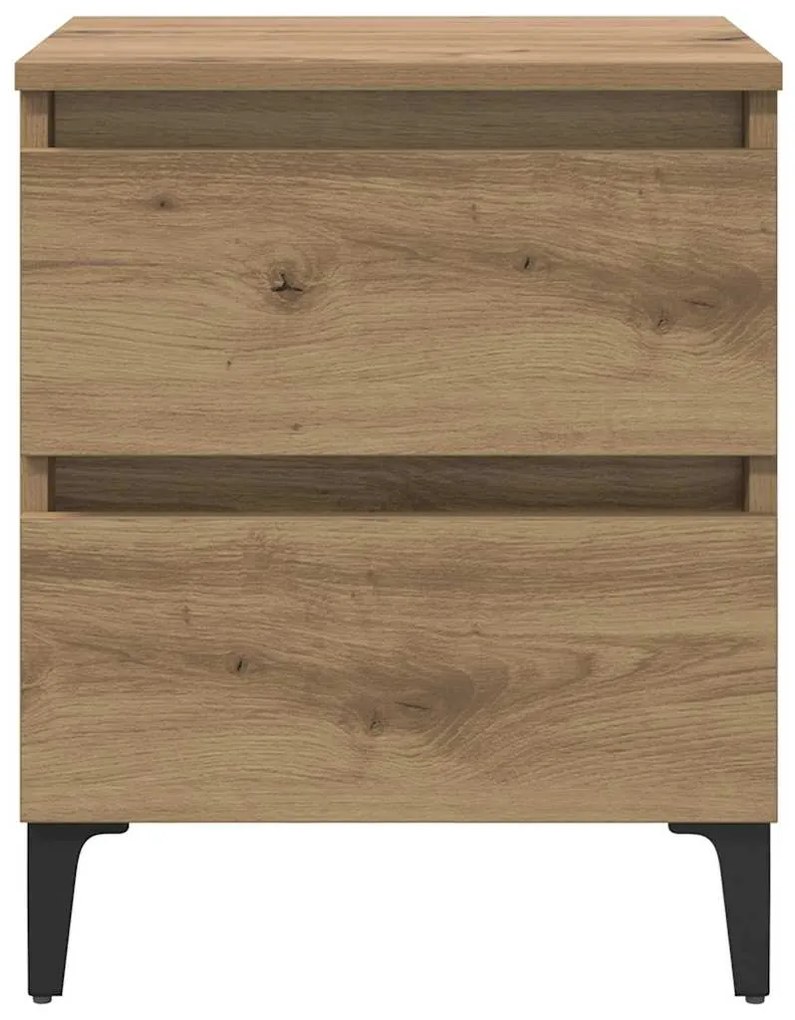 vidaXL Κομοδίνο artisan δρυς 40 x 35 x 50 εκ. Επεξεργασμένο ξύλο