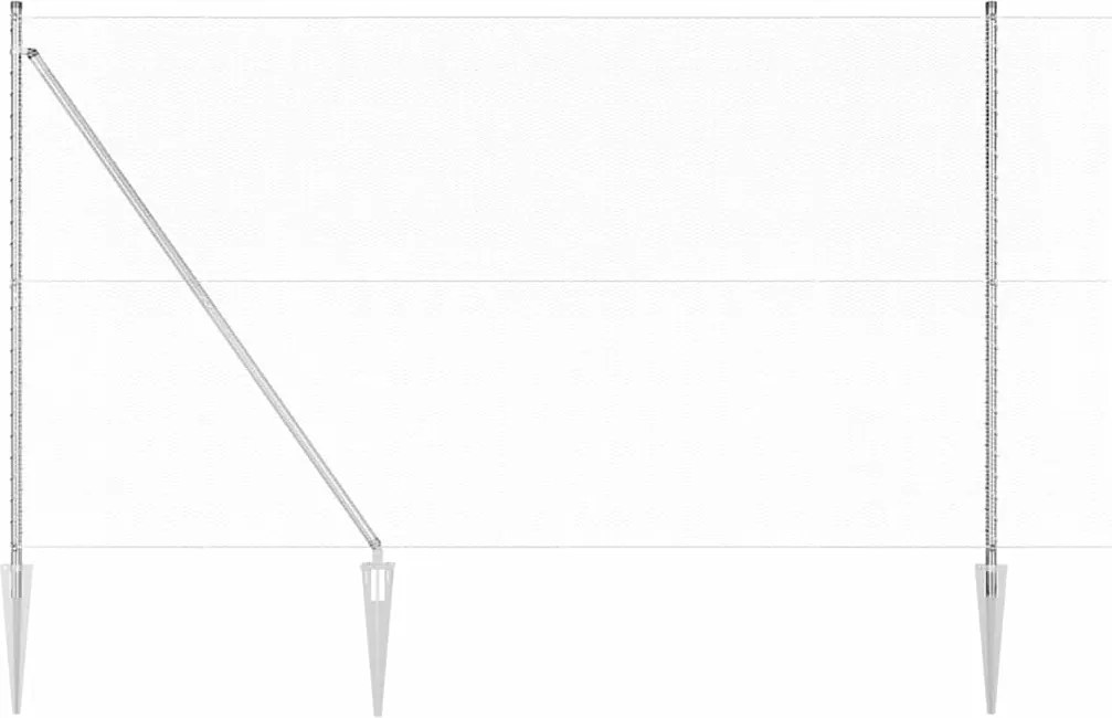 vidaXL Στύλος Περιφράξεων Ασημί