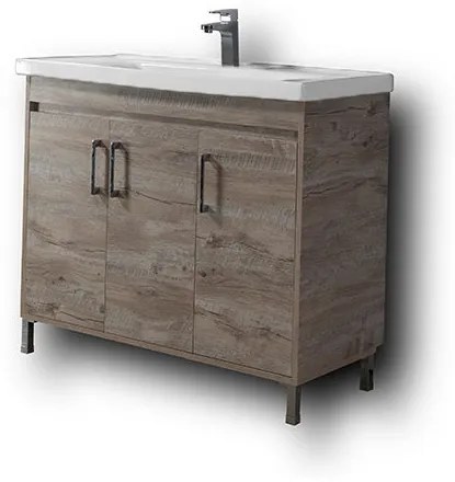 Πάγκος SAVINA NATURAL OAK 100 3BSA100NO0 99X44X86, Νιπτήρας 100x46  3BSA100NO0