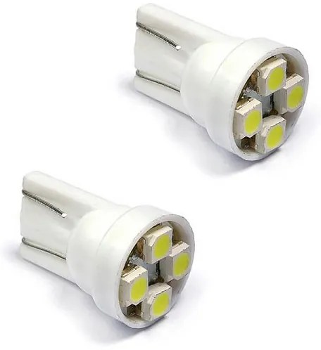 Λάμπες Led T10 12volt 4 Led 2τμχ. w08667