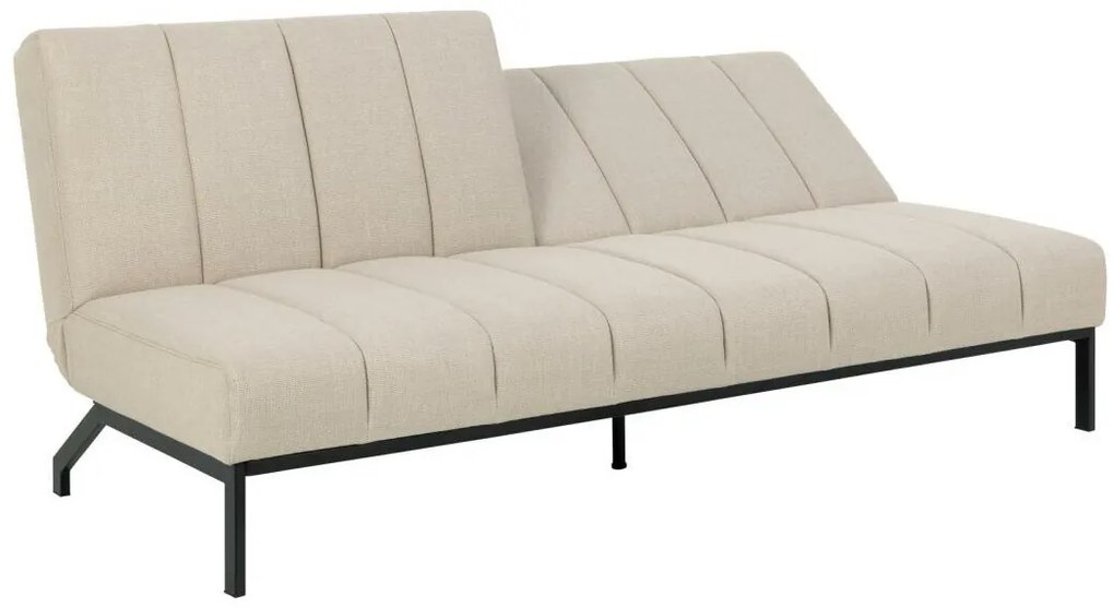 Καναπές κρεβάτι Oakland 1001, Beige, Μαύρο, 87x198x95cm, 44 kg, Πόδια: Μέταλλο | Epipla1.gr
