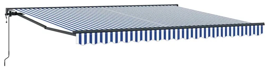 vidaXL Σκηνίτσα Αναδιπλούμενη Μπλε και λευκό 350 x 250 εκ
