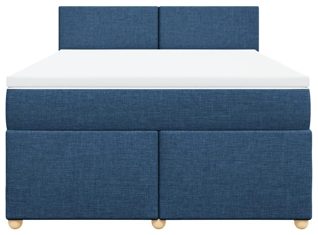 ΚΡΕΒΑΤΙ BOXSPRING ΜΕ ΣΤΡΩΜΑ ΜΠΛΕ 160X200 ΕΚ. ΥΦΑΣΜΑΤΙΝΟ 3286730