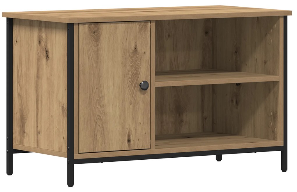 vidaXL Ντουλάπι τηλεόρασης Artisan Oak 80x40x50 εκ Επεξεργασμένο ξύλο και Ατσάλι