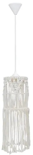 Φωτιστικό Οροφής Μονόφωτο Heronia Macrame 01 Handmade 31-1059 Rope/White