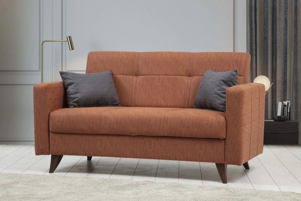 2-Seat Sofa-Bed Polya - Tile Red Tile Red
