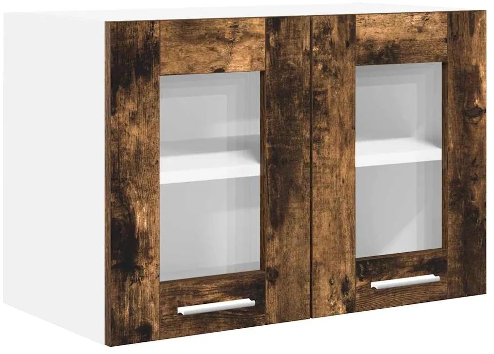 vidaXL Κρεμαστό ντουλάπι Riga 2 pcs Καπνιστό Δρύς 60 x 31 x 40 εκ