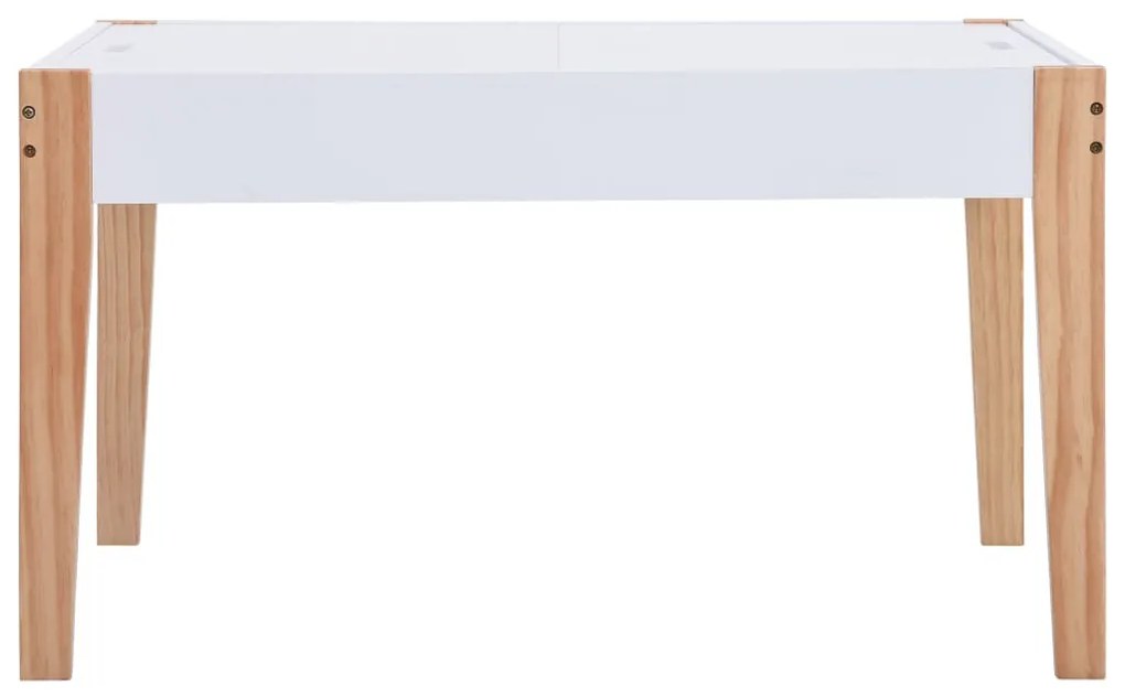 vidaXL Τραπέζι Καρέκλες Παιδικά Σετ 3Τεμ Μαύρο/Λευκό Επιφάνεια Κιμωλία