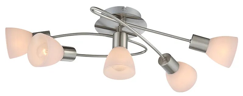 Φωτιστικό Οροφής Globo Lighting Panna 54533-5D Νίκελ Ματ