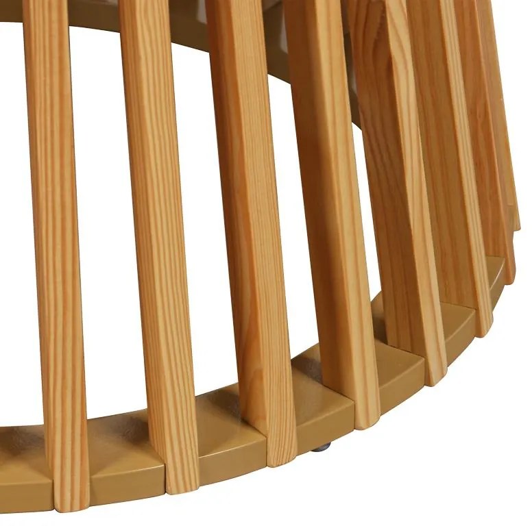 Τραπεζάκι σαλονιού Domonic mdf/pw σε φυσική απόχρωση Φ80x45εκ 80x80x45 εκ.