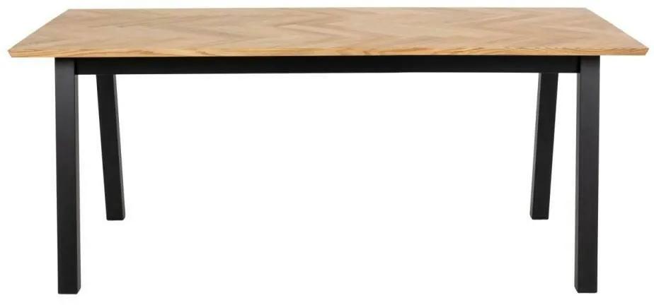 Τραπέζι Oakland 387, Δρυς, Μαύρο, 75x95x180cm, 44 kg, Πλαστικοποιημένη μοριοσανίδα, Ινοσανίδες μέσης πυκνότητας | Epipla1.gr