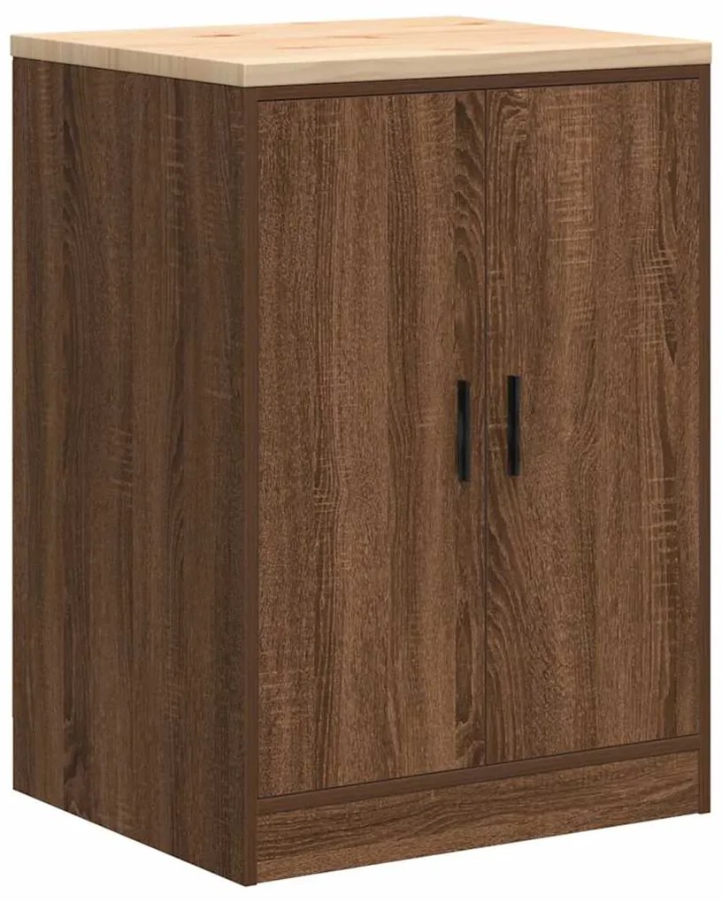 vidaXL ντουλάπι αποθήκευσης γκαράζ 60x51x85 εκ μασίφ ξύλο πεύκο
