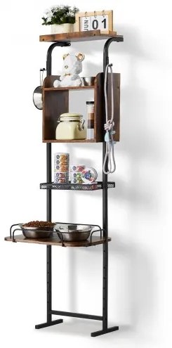 VEVOR Pet Feeding Station with Storage Dog Food &amp; Toy Organizer Raised Dog Bowls