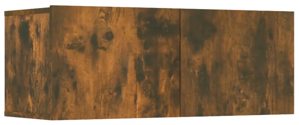 vidaXL Έπιπλα Τηλεόρασης 4 τεμ. Καπνιστή Δρυς 80x30x30 εκ. Επεξ. Ξύλο