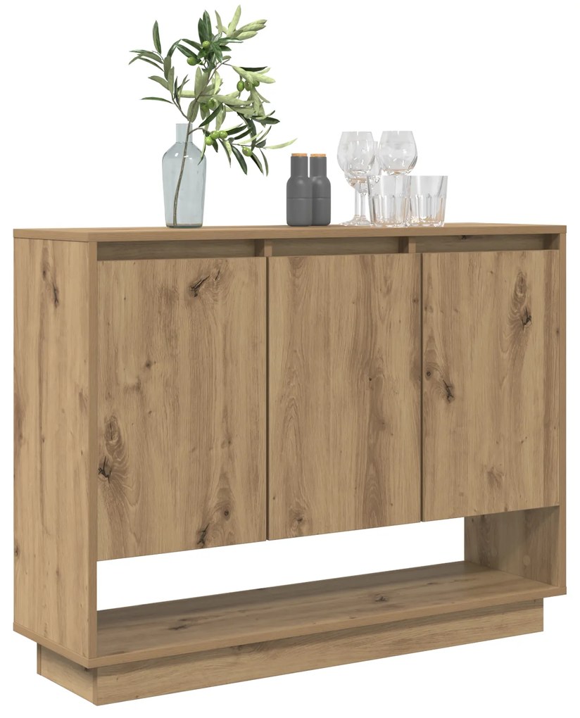 vidaXL Πλαϊνό γραφείο artisan δρυς 97 x 29 x 75 εκ. Επεξεργασμένο ξύλο