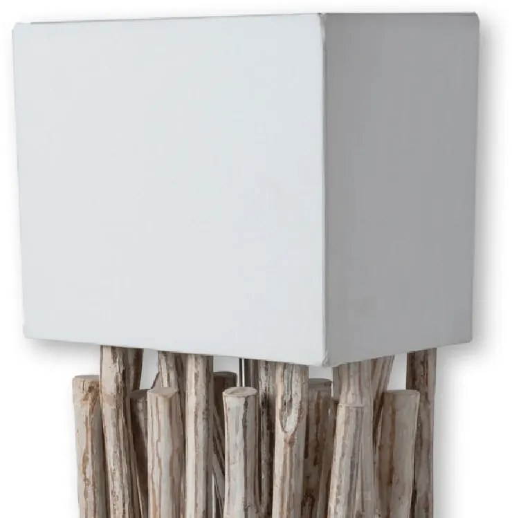 Table Lamp S Line Ξύλινο Με Κλαδιά Whitewashed SS67-0091