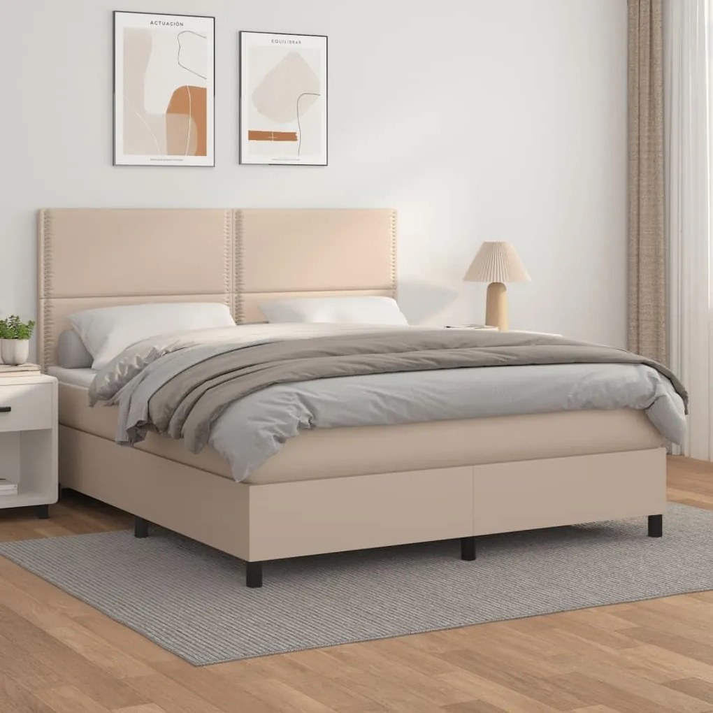 ΚΡΕΒΑΤΙ BOXSPRING ΜΕ ΣΤΡΩΜΑ ΚΑΠΟΥΤΣΙΝΟ 180X200 ΕΚ. ΣΥΝΘ. ΔΕΡΜΑ 3142802