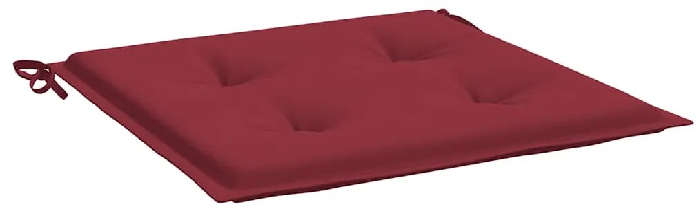 vidaXL Μαξιλάρια Καρέκλας Κήπου 2 τεμ. Μπορντό 40x40x4 εκ. Υφασμάτινα
