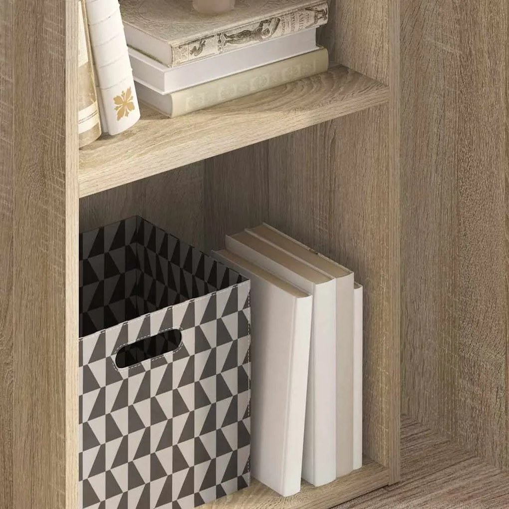 vidaXL Βιβλιοθήκη με 2 Ράφια Sonoma Δρυς 40x30x76,5 εκ. Επεξ. Ξύλο