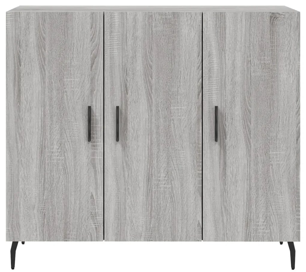 vidaXL Ντουλάπι Γκρι Sonoma 90 x 34 x 80 εκ. από Επεξεργασμένο Ξύλο
