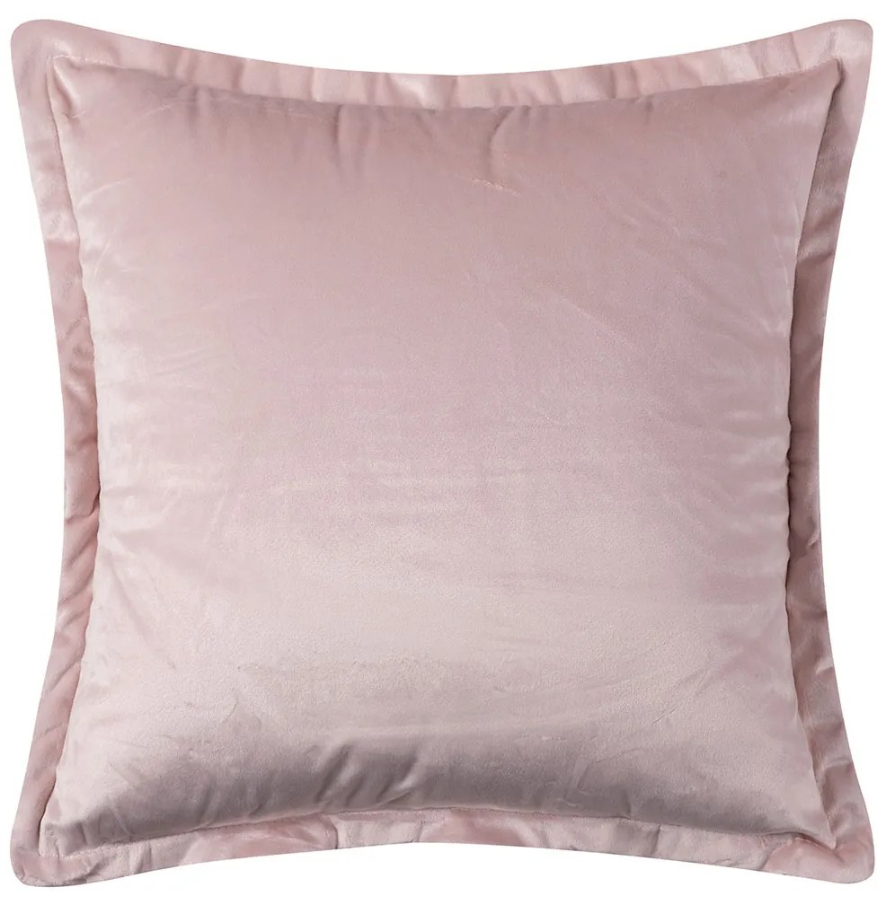 Βελουτέ Διακοσμητική Μαξιλαροθήκη (45x45) Silk Fashion A804 Πούδρα