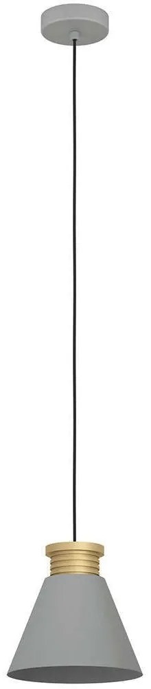 Φωτιστικό Οροφής Twicken 43838 Φ22x110cm 1xΕ27 40W Grey-Gold Eglo Steel