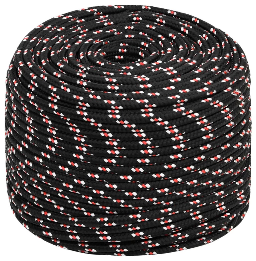 vidaXL Σχοινί Ναυτιλίας Μαύρο 8 χιλ. 50 μ. από Πολυπροπυλένιο