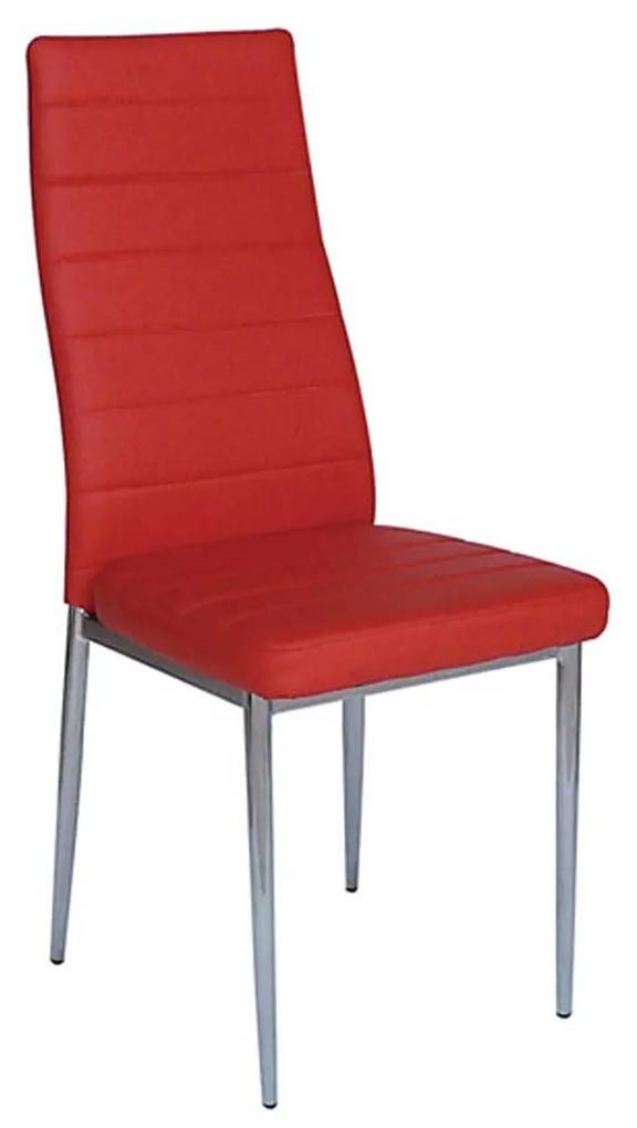 Καρέκλα Aliana Red Χρωμίου 11-1448 41X50X96cm Μέταλλο,Τεχνόδερμα