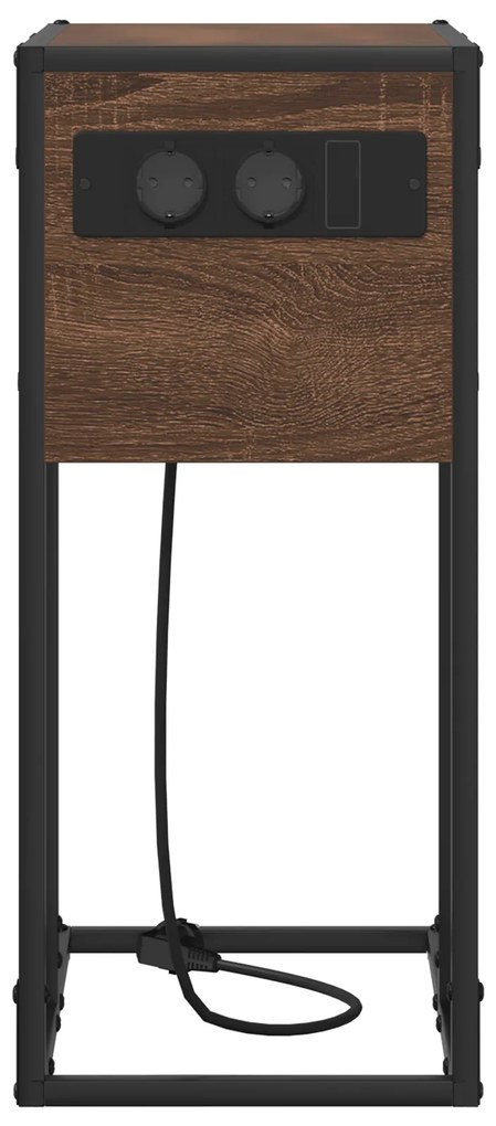 vidaXL Κομοδίνο Καφέ δρυς 41.5 x 26 x 60.5 εκ Επεξεργασμένο ξύλο