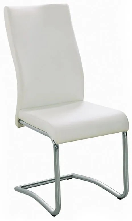 BENSON Καρέκλα Μέταλλο Χρώμιο, PVC Cream 43x58x98cm ΕΜ931,1