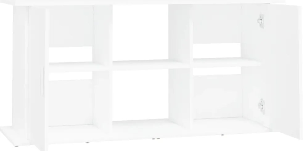 vidaXL Βάση Ενυδρείου Λευκή 121 x 41 x 58 εκ. από Επεξεργασμένο Ξύλο