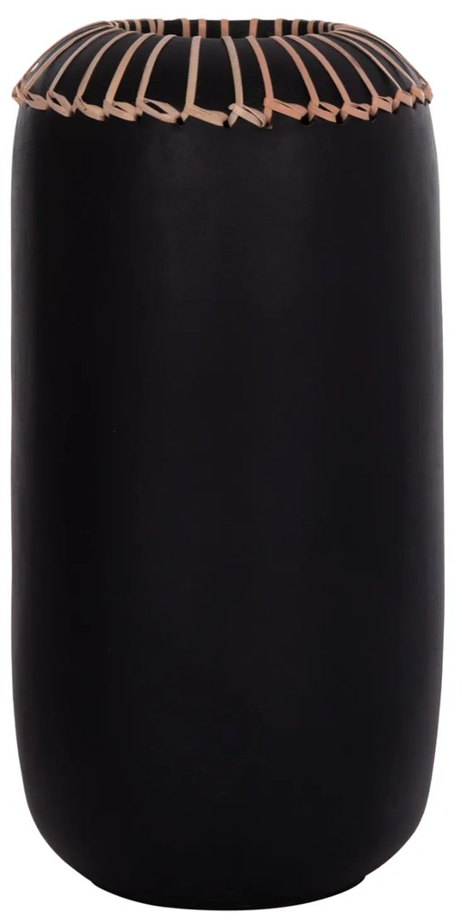 ΕΠΙΤΡΑΠΕΖΙΟ ΔΙΑΚΟΣΜΗΤΙΚΟ ΒΑΖΟ LENNOX HM4675.01S TΕΡΑΚΟΤΑ ΣΕ ΜΑΥΡΟ--Φ18x33Υεκ.