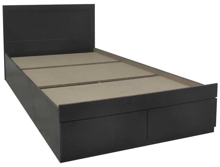 Κρεβάτι Olympus pakoworld με συρτάρι σε wenge απόχρωση 140x200εκ
