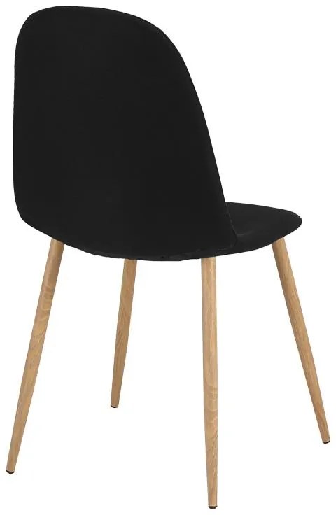 Σετ Τραπεζαρίας Julita-Bella 3 τεμ Mdf σε Μαύρο - Φυσικό Φ60x73εκ. 60x60x73 εκ.