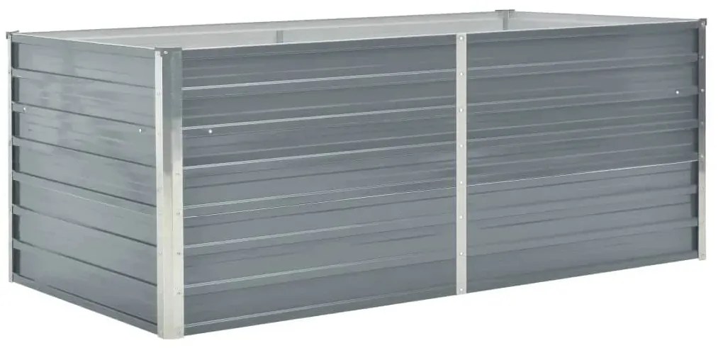 vidaXL Ζαρντινιέρα Ψηλή Γκρι 160 x 80 x 45 εκ. Γαλβανισμένος Χάλυβας