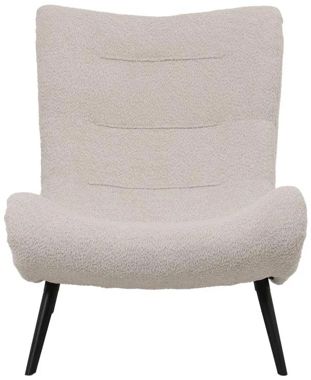 Πολυθρόνα-μπερζέρα Silla μπουκλέ ύφασμα σε μπεζ απόχρωση 97x80x100εκ 97x80x100 εκ.