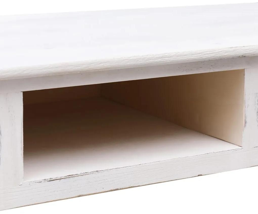 Τραπέζι Κονσόλα Αντικέ Λευκό 110 x 45 x 76 εκ. Ξύλινο - Λευκό