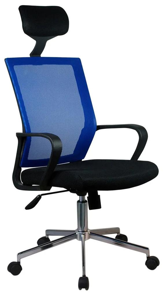 Καρέκλα Γραφείου ΦΟΙΒΗ Μπλε/Μαύρο Mesh 58x59x116-124.5cm