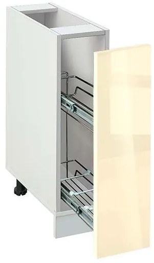 Ντουλάπι Κουζίνας επιδαπέδιο 20εκ., Νο 201 B Ivory, κωδ.1219922679 , Genomax Genom1219922679