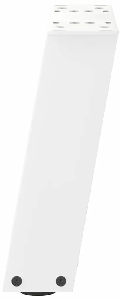 vidaXL Πόδια Τραπεζιού Σαλονιού σε Σχήμα U 2 τεμ. Λευκά 30x(30-31) εκ. Ατσάλι