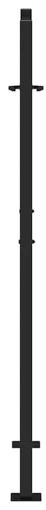 vidaXL Garden Gate Μαύρη 105x155 cm Σχέδιο Ατσάλινο Φωτιστικό
