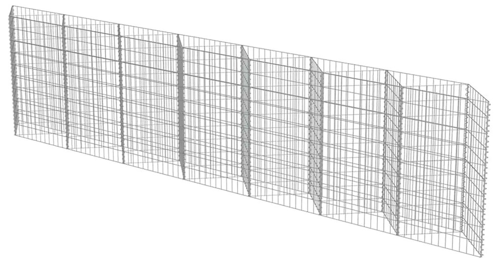 vidaXL Συρματοκιβώτιο Τοίχος 450x30x100 εκ. από Γαλβανισμένο Χάλυβα