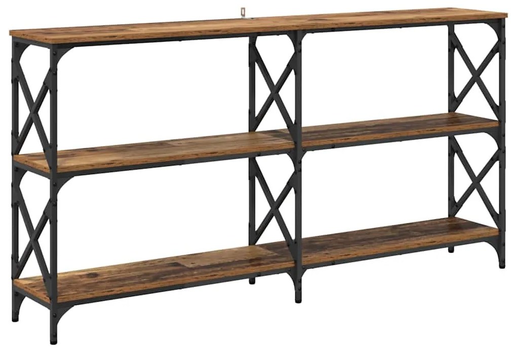 vidaXL Τραπέζι κονσόλας Παλιό ξύλο 156 x 28 x 80,5 εκ.