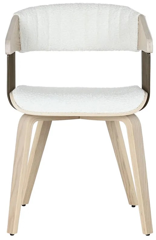 Καρέκλα Τραπεζαρίας Home ESPRIT Λευκό πολυεστέρας Ξύλο 51 x 55 x 76,5 cm